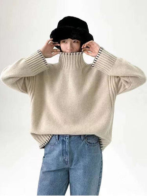 Cream Turtleneck Pullover