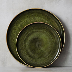 Open image in slideshow, Retro Green Ceramic Plates
