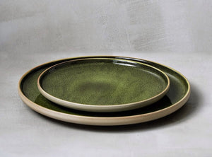 Retro Green Ceramic Plates