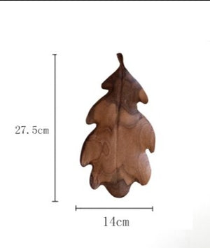 Open image in slideshow, Black Walnut Leaf Wooden Trays
