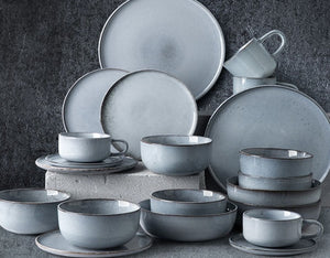Misty Blue Ceramic Dinnerware Set