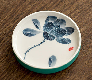 Open image in slideshow, Japanese Hand-Painted Ceramic Coaster

